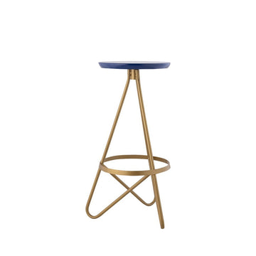 Spiroa 30" Modern Industrial Metal Backless Circular Bar Stool - JONATHAN Y